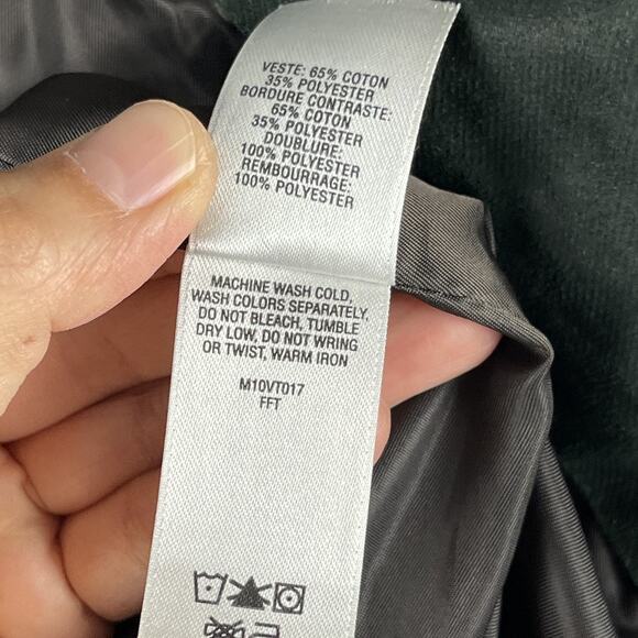 Vintage Cabelas Vest Mens XL Green Button Canvas Lined Workwear Utility Outdoor - Picture 6 of 15